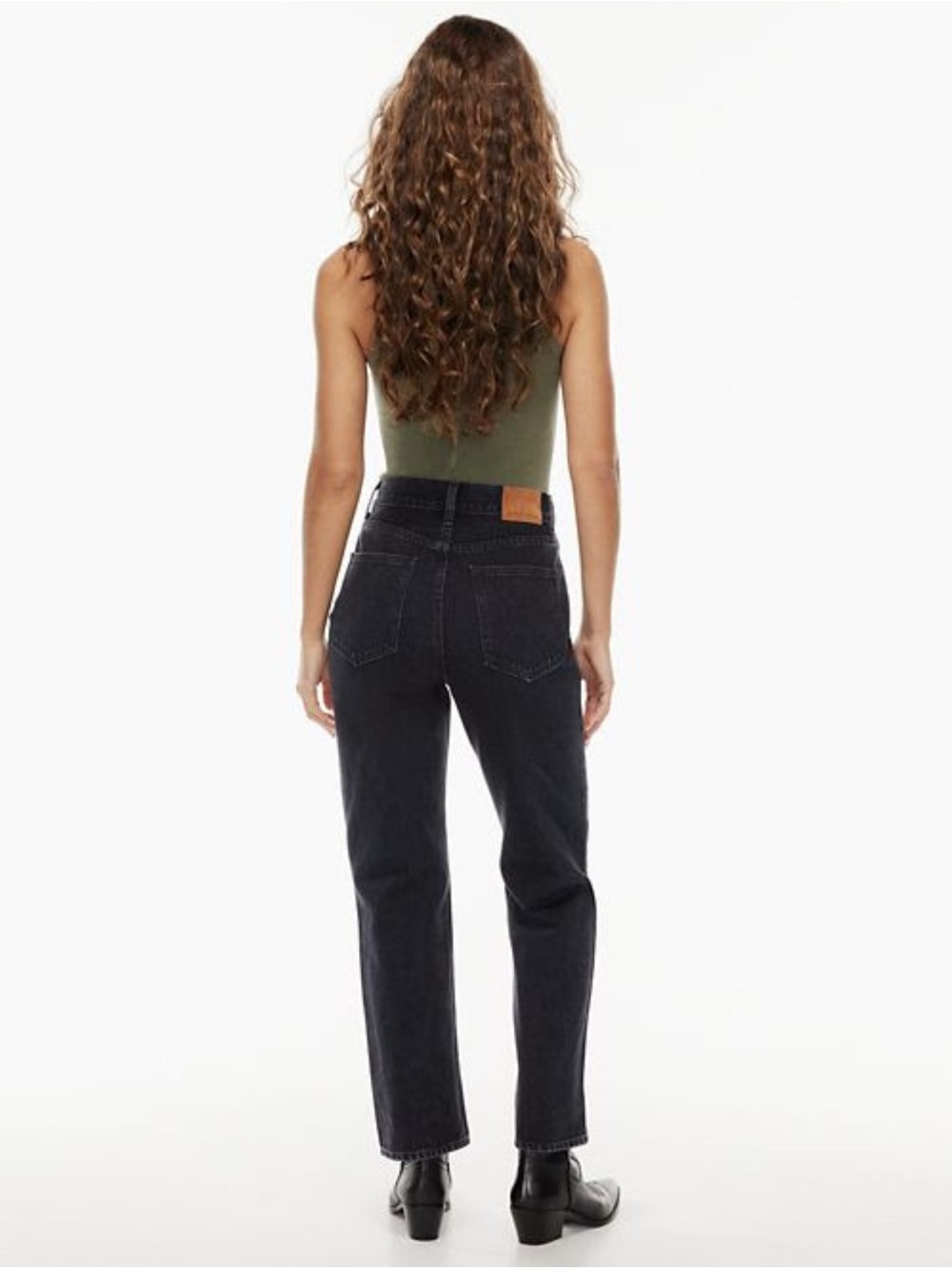 Denim Forum High-Rise Straight Jeans - Black